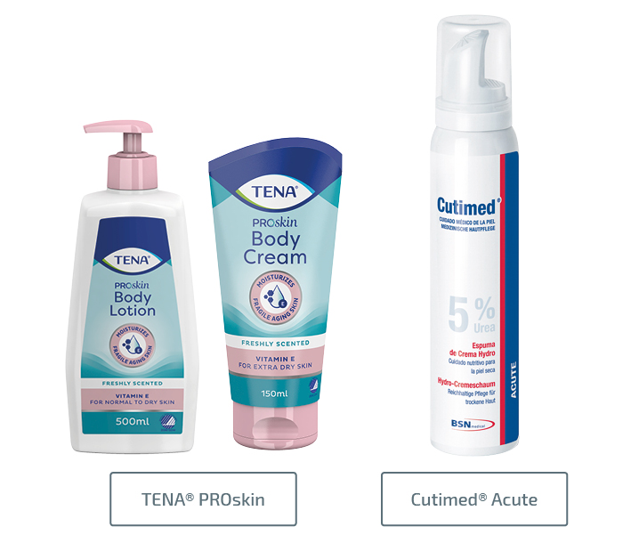 Image showing TENA ProSkin and Cutimed ACute Image showing TENA ProSkin and Cutimed ACute